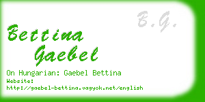 bettina gaebel business card